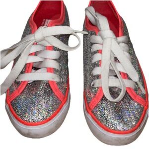 Pink & Silver Sequin Sneakers Toddler 11 Pizzazz‎ Sparkly Shiny Dance Hip Hop
